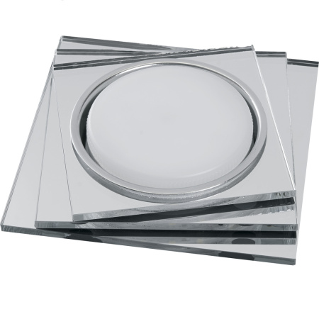 Светильник FERON CD5024 прозрачный хром квадрат 15W GX53  40523