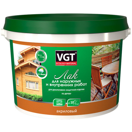 Лак Акриловый для наруж. и внутр. работ матовый 2,2 кг б/цвет. (ВГТ) (4)