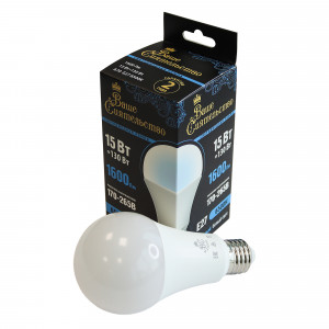 Лампа светод. мат. груша ЛОН А70 15Вт E27 6500К ВАШЕ СИЯТЕЛЬСТВО 866980