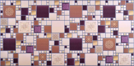 Панели стеновые 960х480х4мм Декокам Модерн амарантовый (10шт/уп)*