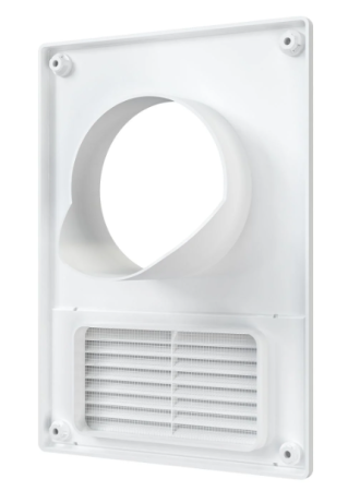 Решетка вент. 1825РУ10Ф  185*254 разъёмная, фланец D100/60х120  пластик