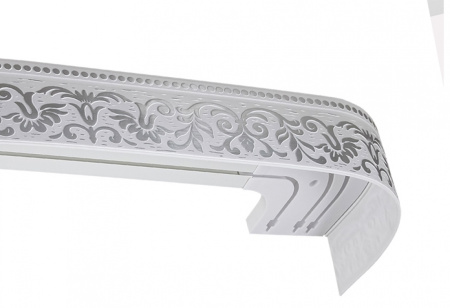 Бленда д/карниза ПВХ 85мм ЛЕ-ГРАНД Оливия Хром (25м/рул) (распродажа)***