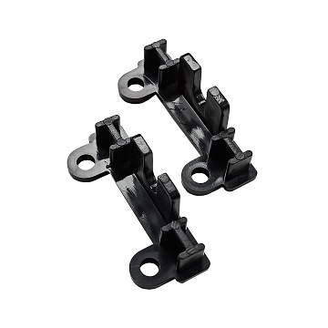 Заглушка торцевая 2-х полосного профиля (уп. 2 шт.) черный 240439