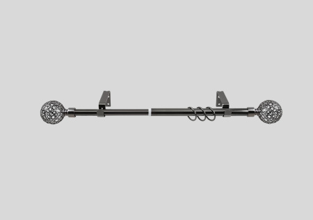 Карниз кованый 1 ряд. раздвижной 1,6-3 м (d 16/19) ЛЕ-ГРАНД Антик-золото Ажур*