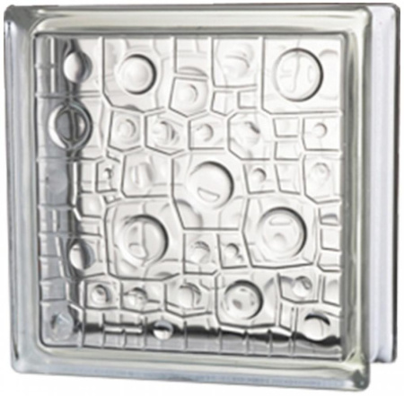 Стеклоблок Губка 19х19х8см бесцв. матовый 