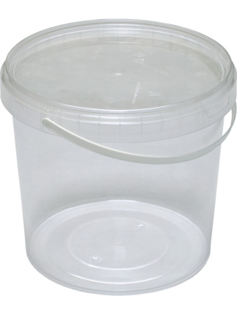 Ведро круглое 5,6л В22L с крышкой, прозрачный