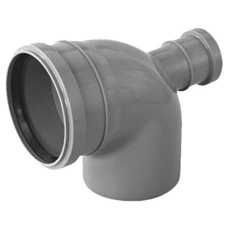 Отвод РР канализ. универсальный с выходом (тыл) D 110 (50)  87 град TEBO