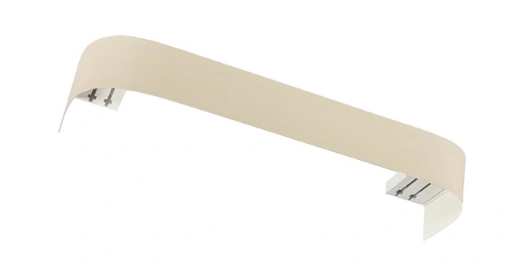 Карниз ПВХ с блендой Сатин миндаль с поворотом 2-х ряд. 2,0м ЛЕ-ГРАНД 