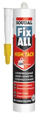 Клей-герметик Soudal Fix All Hight Tack гибридный 290мл белый (12)