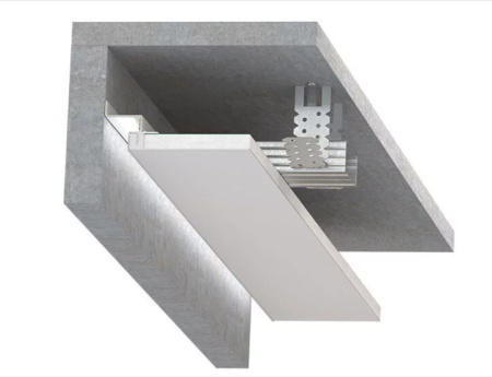 Профиль БП 30 Белый муар (2м)  ( парящий профиль 2 см )