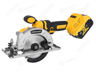 Аккумуляторная пила циркулярная бесщеточная ProfiPower DHS-18V (18В,Li-ion-1шт,4.0Ач,140мм,6700об/мин, З/У,в коробке)