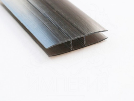 Профиль соединительный неразьемный НР 4мм серый 6м Юг-ойл- пласт