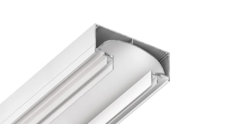 Профиль СТ 52 Белый муар (2м)  (световой тунель)