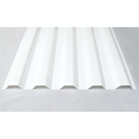 Профилированный монолитный поликарбонат 0,8мм трапеция 1,15*1,7м МОЛОЧНЫЙ Юг-ойл- пласт