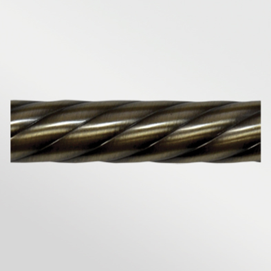 Карниз кованый 2 ряд.витой2,0 м(d 16) Золото антик ДДА DIY