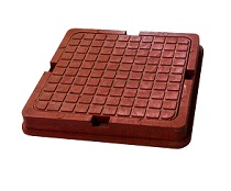 Люк ЛКПП Тип Л (А 30) квадратный черный 665*580 Н=60мм до 3т