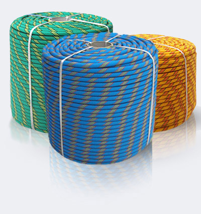 Веревка страховочно-спасательная 48-прядная плетеная с сердечником "Альпекс-10" 100м