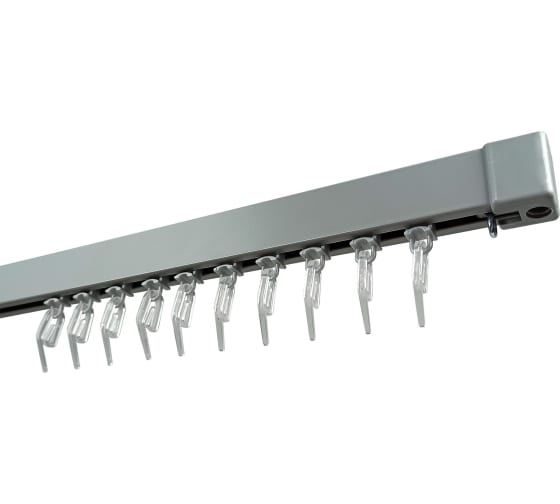 Карниз 1- полосный усиленный алюм. Katal 3 в сборе, 2,0 м, серый мат 242436200