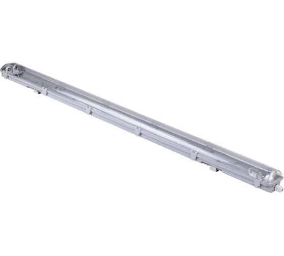 Свет-к под 2 светод.лампы T8/G13 LE P 2x20W 1,2м IP65 1270х100х62  серый. прозр.расс-ль  062510-1012