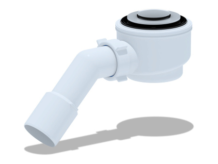 E411СL Сифон д/поддона 1 1/2х50 с переходной трубой 45° 40х50 Click-Clack (10)