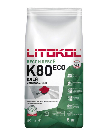 Клей плиточный LITOFLEX K80 5кг Litokol 