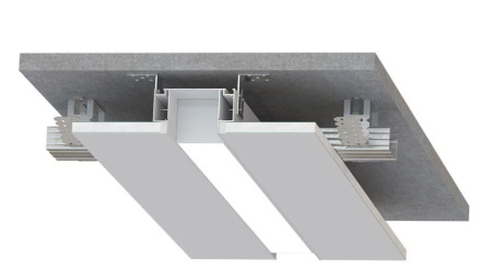 Профиль НЛ 52 Белый муар (2м)  (ниша для линейных светильников)