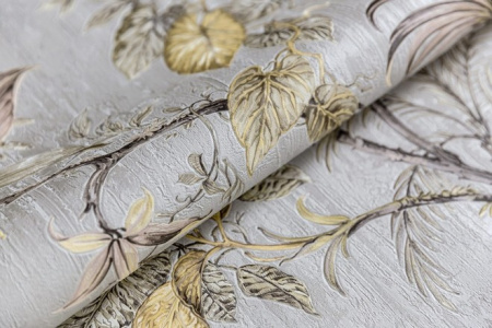 КМ6304 Обои KERAMA MARAZZI  виниловые Оранжерея мотив, серый 1,06х10м (4)