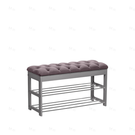 Банкетка Leset "Грейс" (Серый ясень, ткань V 19, каретная) 78,6х30,6х47,0см 