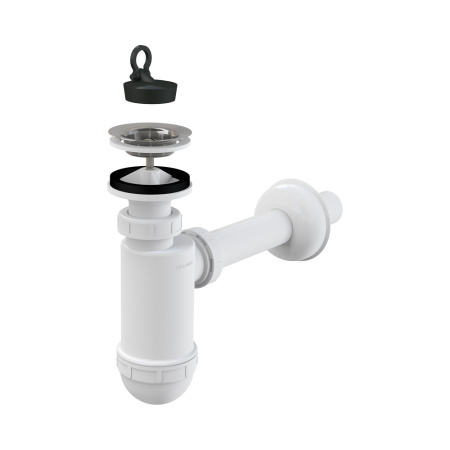 AlcaPlast A410 /AG210512432Сифон для умывальника d32 с нерж решеткой d63