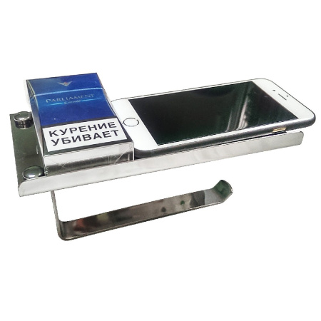 Держатель 79905 туалетной бумаги АНТИВАНДАЛЬНЫЙ с полочкой, нерж.сталь