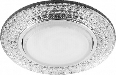Светильник FERON CD4020 проз.хром без лампы 11W 230V GX53 20LED*2835 SMD 4000K