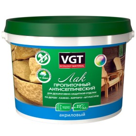 Лак Акриловый пропиточный с антисептиком венге 9кг (1) (ВГТ)