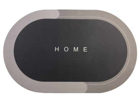 Коврик д/ванны Спанч 50х80 серый овал/11414