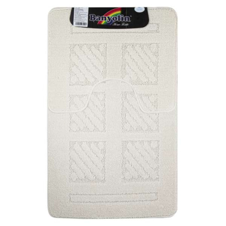 Коврик CLASSIC UNI КВАДРАТЫ двойной 55х90+45х55 Бежевый 00281