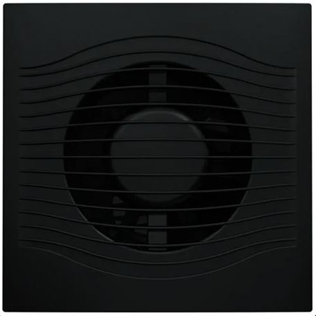 Вентилятор осевой D100 SLIM 4C Matt black  (шар/подш)  с обр. кл. декоративный  ЭраВент