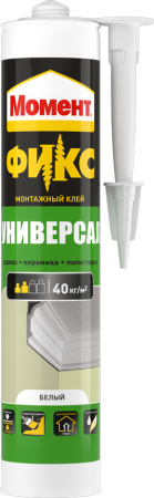 Клей Момент FIX Универсал 380г картридж, белый(12)