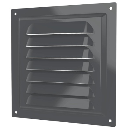 Решетка вент. 1515МЭ металл. Gray накл/моск.сетка  100