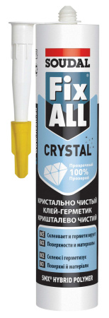 Клей-герметик Soudal Fix All Crystali гибридный прозрачный 290мл (12)