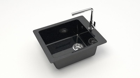 Z008Q04 Мойка Линди квадратная 43х50 ЧЕРНАЯ  (GM14, GM28)