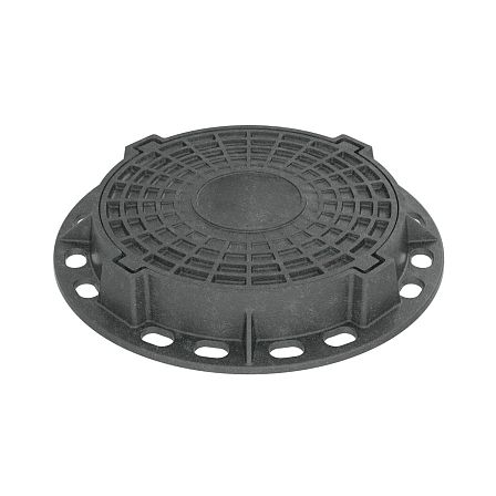 Люк чугунный тяжелый (С250) Н-80 d 870*80мм (2-х ушковый) Центролит (5шт в пачке)