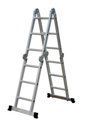 4704 Стремянка алюминиевая-трансформер Sarayli 4х4 14,3кг       