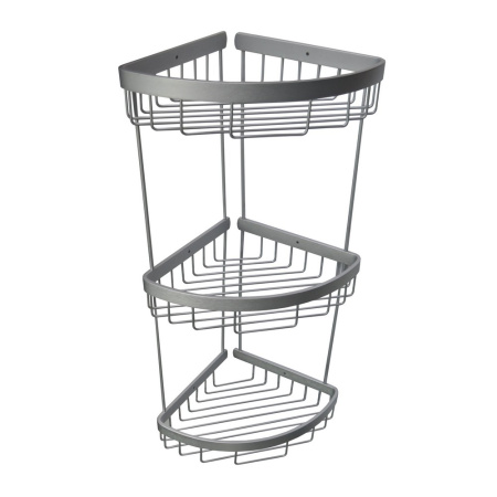 Полочка 75065 САНАКС 20см тройная угловая овальная матовая