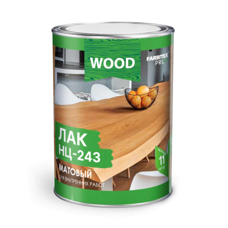 Лак матовый НЦ-243 (1,7кг) FARBITEX ПРОФИ GOOD FOR WOOD 
