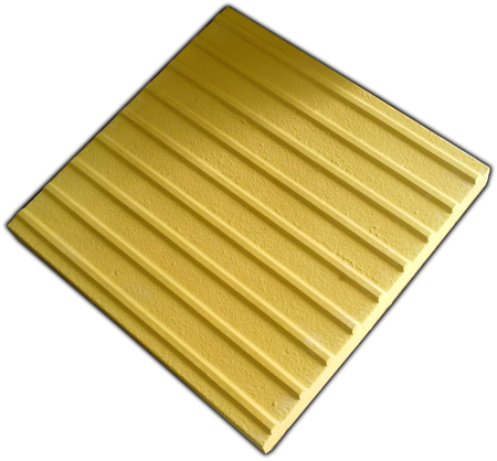 Дорожный указатель тактильный с прод. рифами 500*500*50 желтый  ТУРБОТЕХ