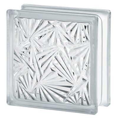 Стеклоблок Мороз 19х19х8см бесцветный 