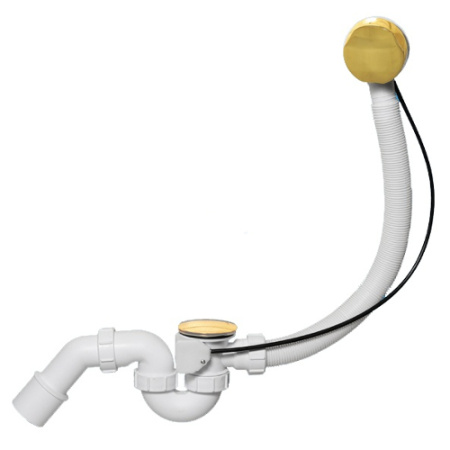 MRB2G Трап д/ванны 1 1/2х40/50 автоперелив поворот.головка метал*