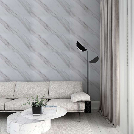 Панель ПВХ самоклеящаяся Мрамор Нова Грета гранд 300х600 мм (6 шт/уп) Грейс