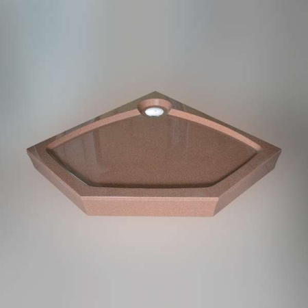 Поддон с сифоном GW Deluxe 100x100x16 P-Terracotta  ГУТЭ-ВЭТЭР