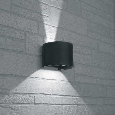 Светильник садовый FERON DH013 2*3W 450Lm 4000K 230V Чёрный  100*115*135  11872