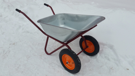 Тачка 2 колеса пневмо 3.25-8(строительная 110 литров-250 кг, про-во Россия) АГ***